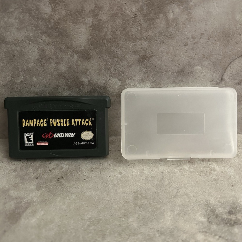 Rampage Puzzle Attack (Nintendo Game Boy Advance, 2001) Case Included